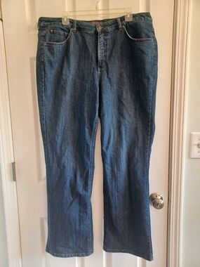 Gloria Vanderbilt Womens Dark Blue Gabby Bootcut Stretch Denim Jeans